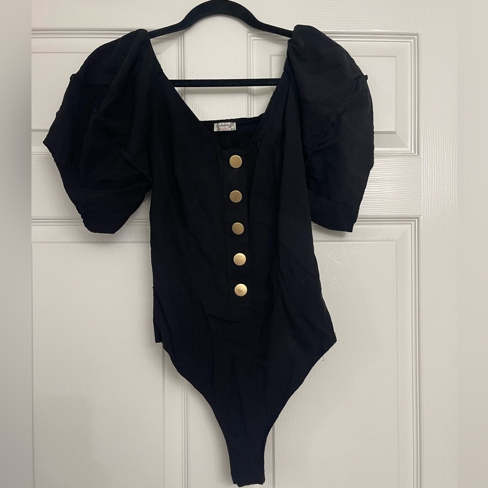 Free People Intimately Not Basic Puff-Sleeve Body… - image 1